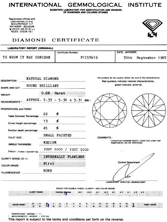 Foto 9 - Diamant 0,58ct IGI Lupenrein Top Wesselton F 2VG, D5110