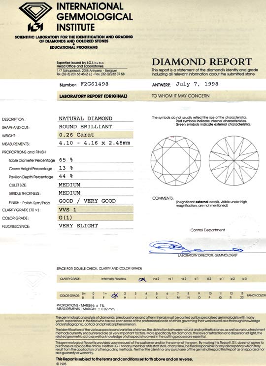 Foto 9 - Diamant 0,26ct IGI Brillant feines Weiss, G VVS1, D5661