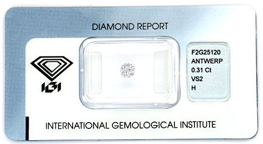 Foto 1 - Diamant 0,31ct Brillant IGI Wesselton H, VS2 G/G, D5715
