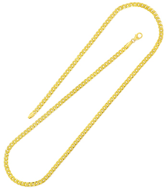Foto 3 - Flachpanzer Halskette 50cm Länge massiv Gold, K3252