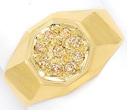 Foto 1 - Dekorativer Diamanten-Ring 0,26ct Cognac Brillanten 18K, S3074
