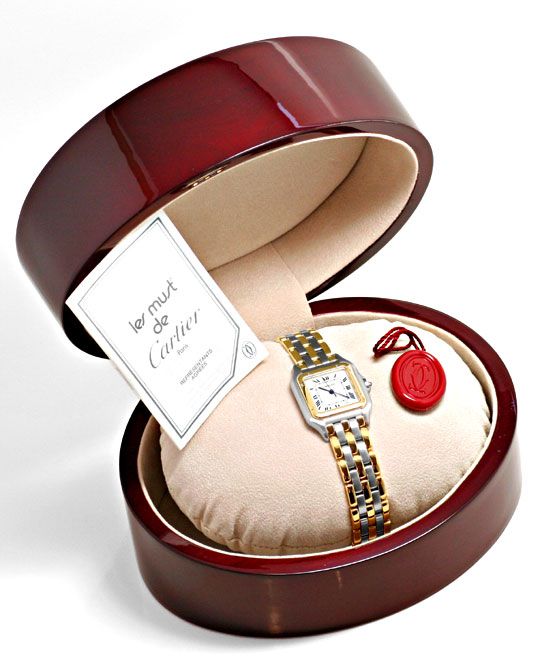 Foto 5 - Cartier Panthere Herren Uhr, drei Streifen Gold, Topuhr, U1278